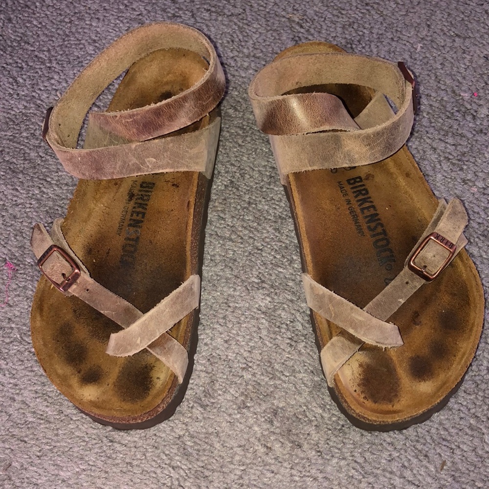 Birkenstock Yara oiled leather in tobacco